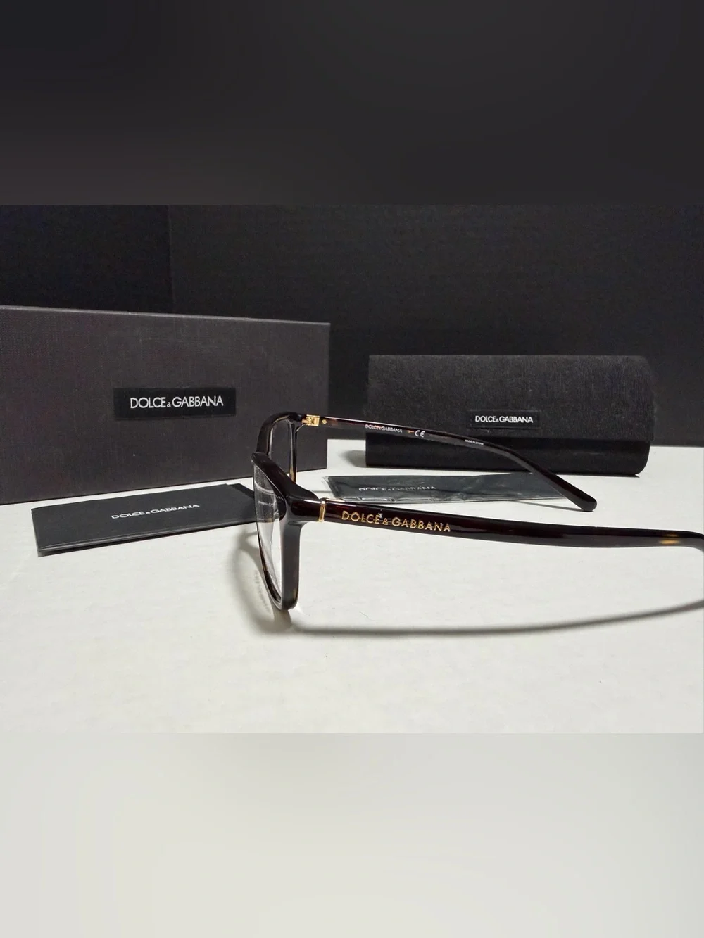 Dolce & Gabbana Tortoiseshell Optical Frames - Dark Brown/Amber